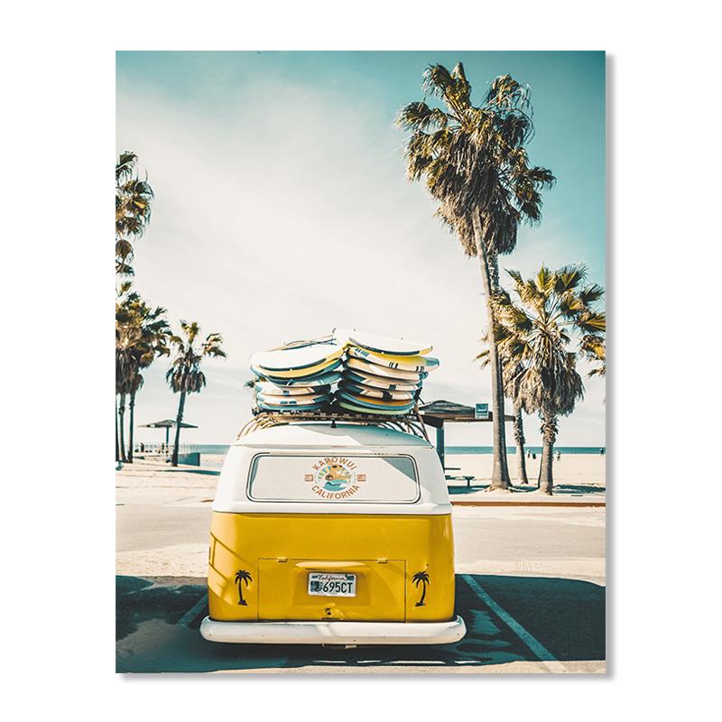 Vintage Yellow Kombi Poster