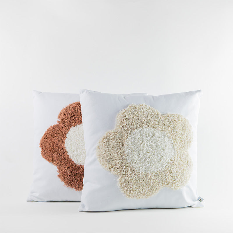 Flower Power Natural Cushion