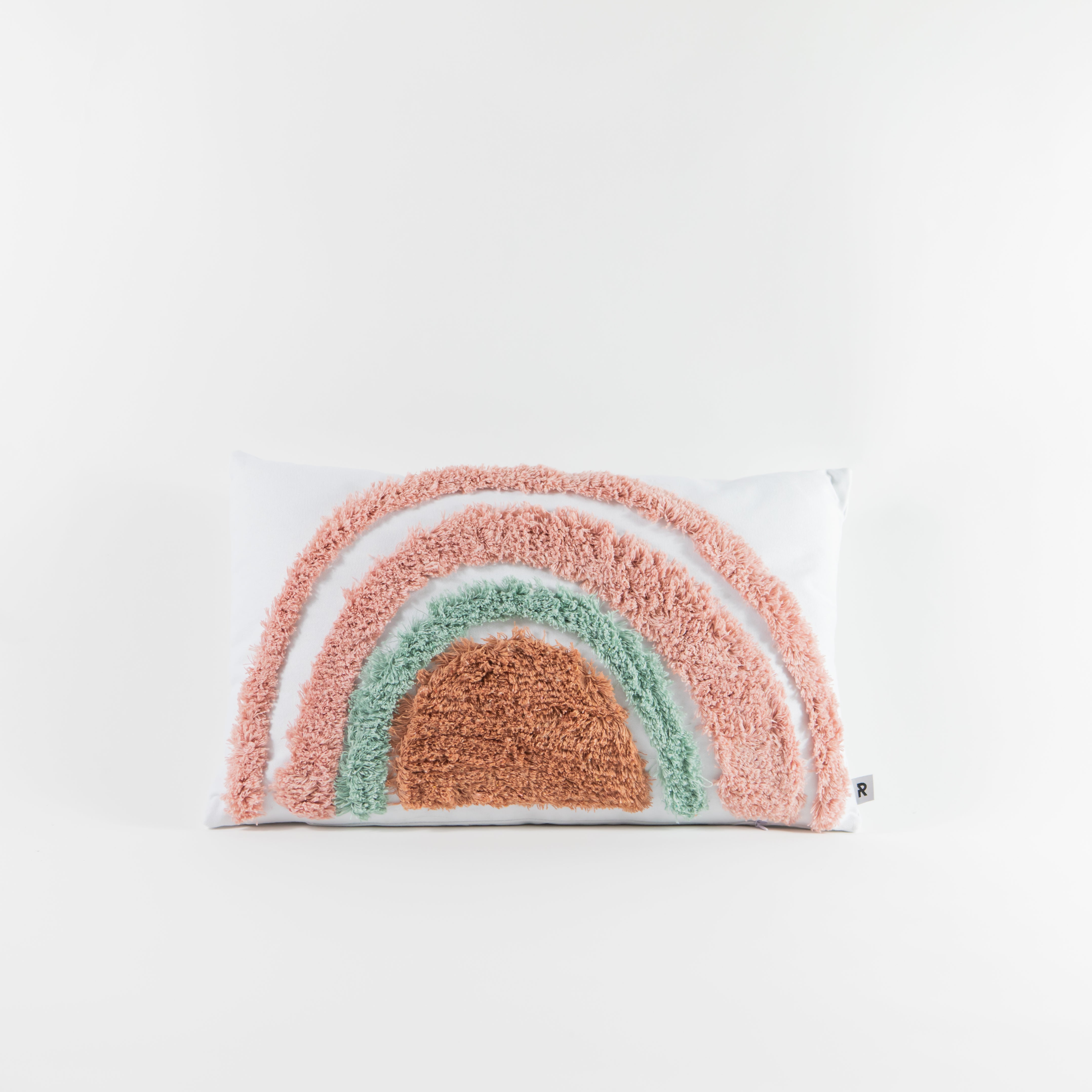 Rainbow Days Pink and Seamist Cushion