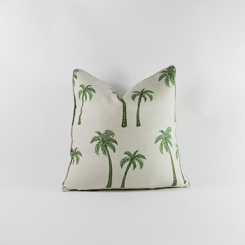 Olive Palms Linen Cushion