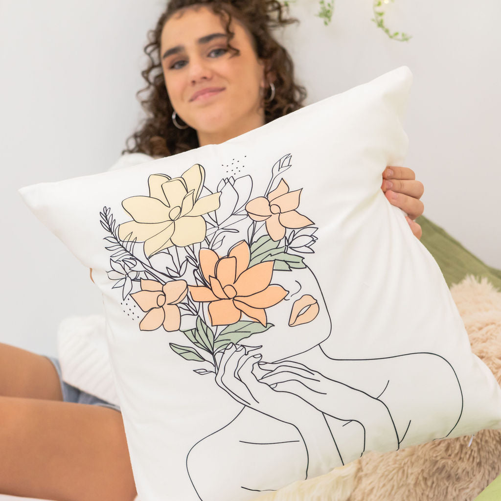 Boho Babe Floral  Cushion